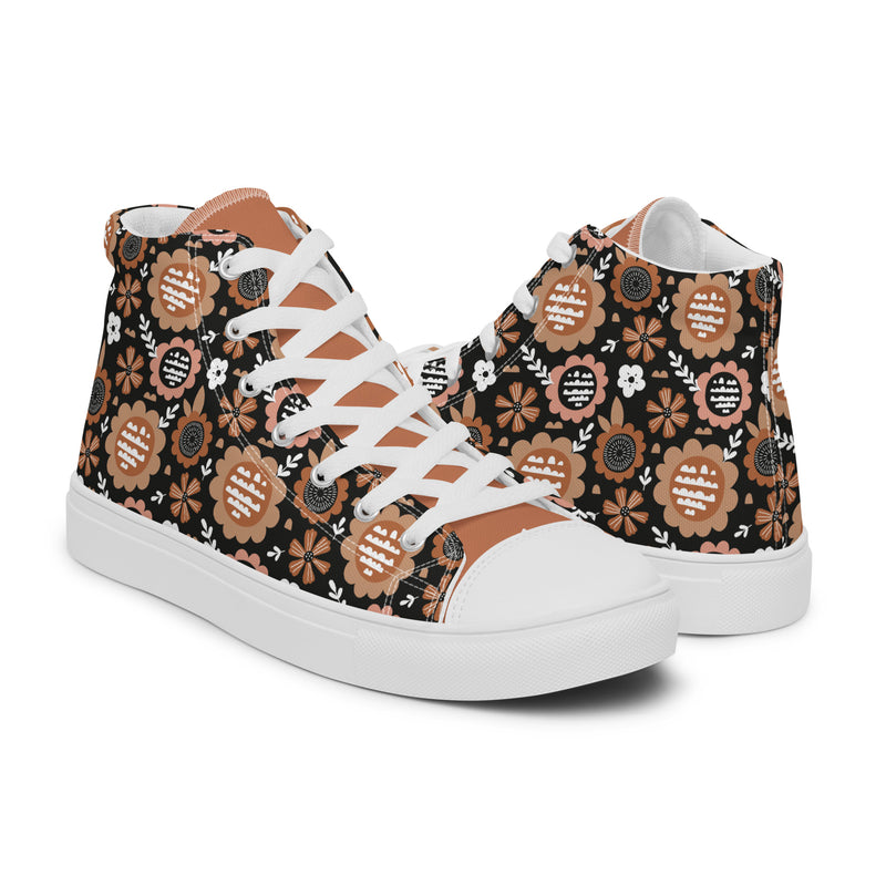Pumpkin Spice High Top #279 - Top Down View | HA!LO Canvas Sneakers