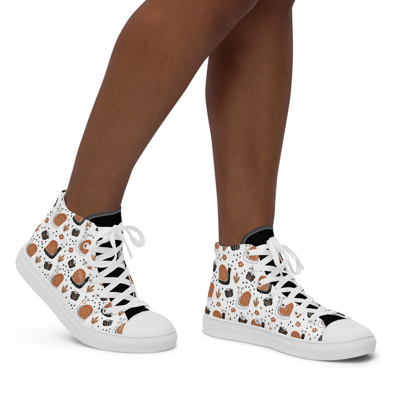 Coffee Cup High Top #280 - Opposite Side | HA!LO Canvas Sneakers