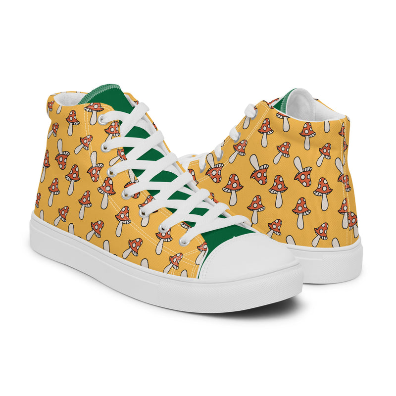 Dancing Flamingo High Top #307 - Top Down View | HA!LO Canvas Sneakers