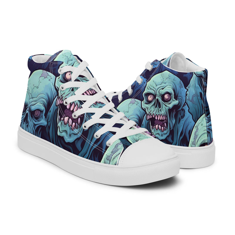 Abstract Color Block High Top #350 - Top Down View | HA!LO Canvas Sneakers
