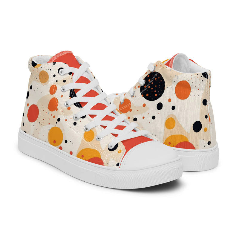 HA!LO Playful Dot #343 — Women’s Canvas High Top