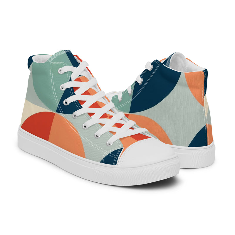 HA!LO Abstract Color Block #344 — Women's Canvas High Top