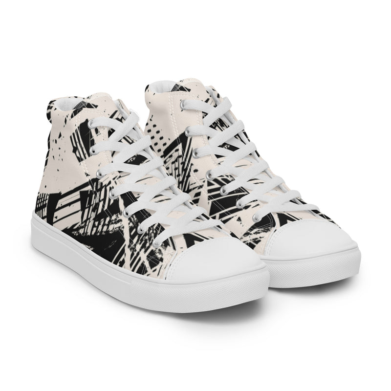 Ink Splatter High Top #22 - Front View | HA!LO Canvas Sneakers