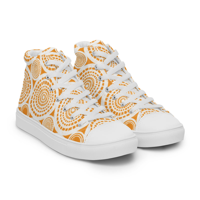 Gold Medallion High Top #34 - Top Down View | HA!LO Canvas Sneakers