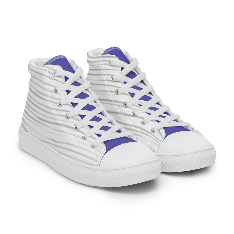 Purple Diamond High Top #30 - Front View | HA!LO Canvas Sneakers