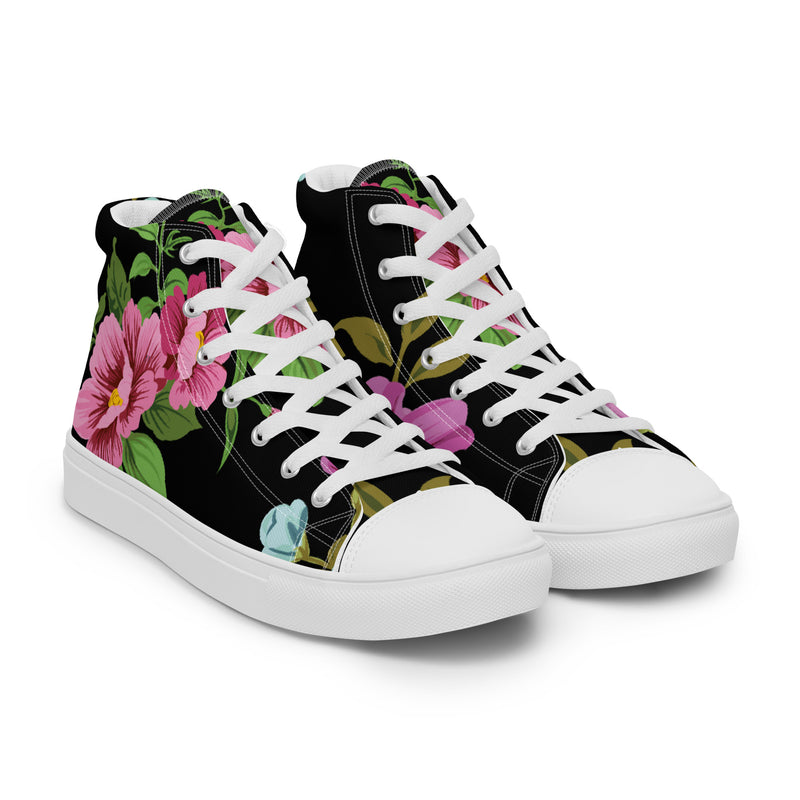 Dark Rose High Top #48 - Front View | HA!LO Canvas Sneakers