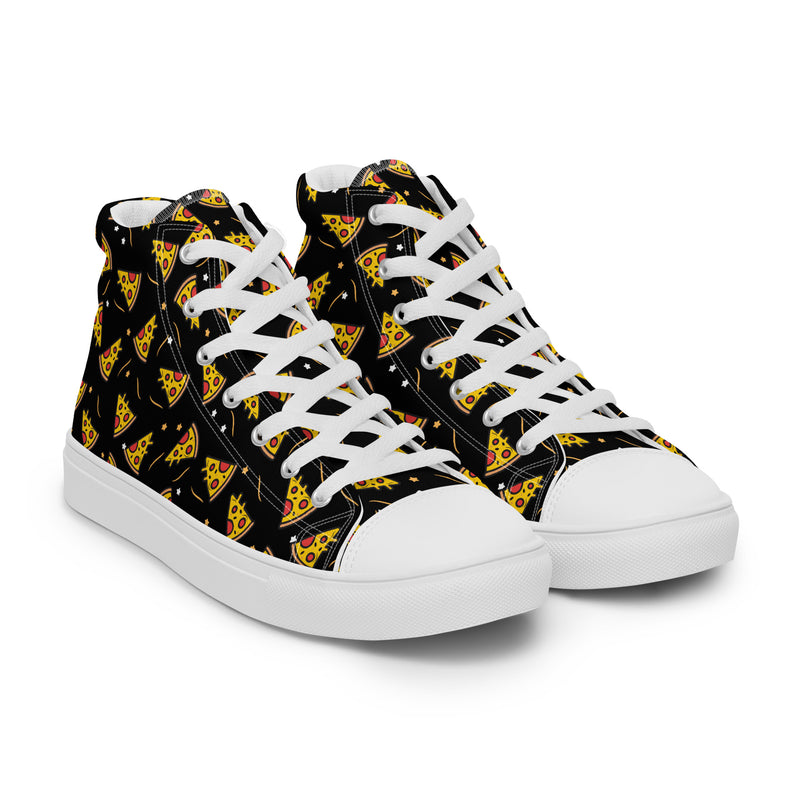 Dark Pizza High Top #194 - Front View | HA!LO Canvas Sneakers