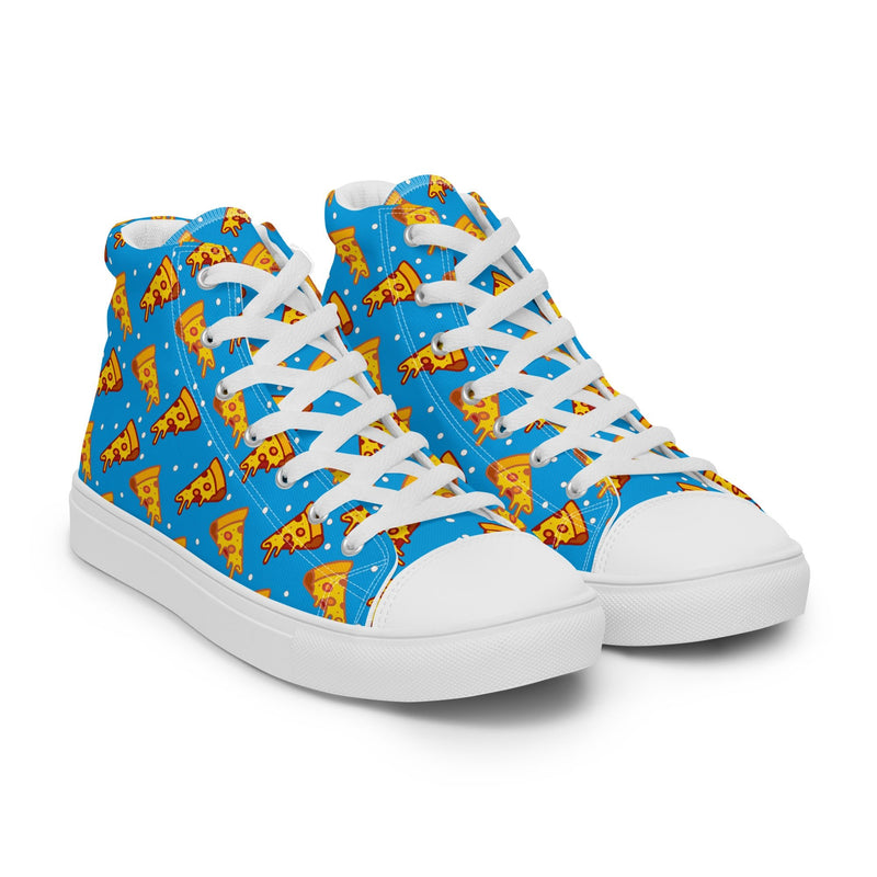 Pizza Party High Top #198 - Front View | HA!LO Canvas Sneakers