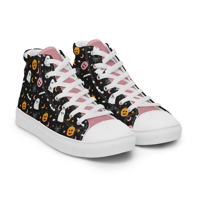Dark Halloween High Top #236 - Front View | HA!LO Canvas Sneakers