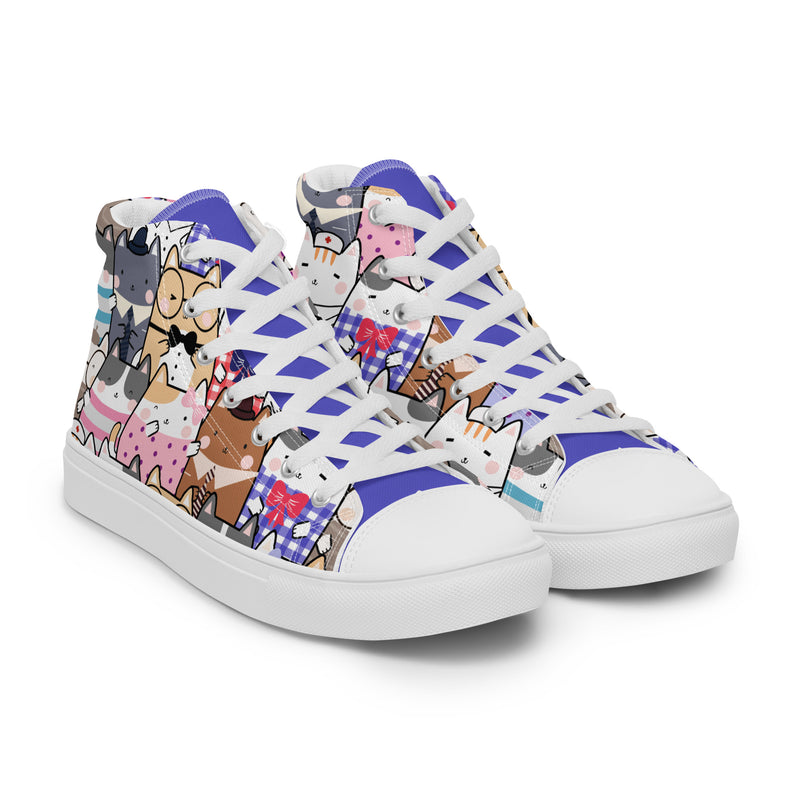 Cat Costume High Top #249 - Front View | HA!LO Canvas Sneakers
