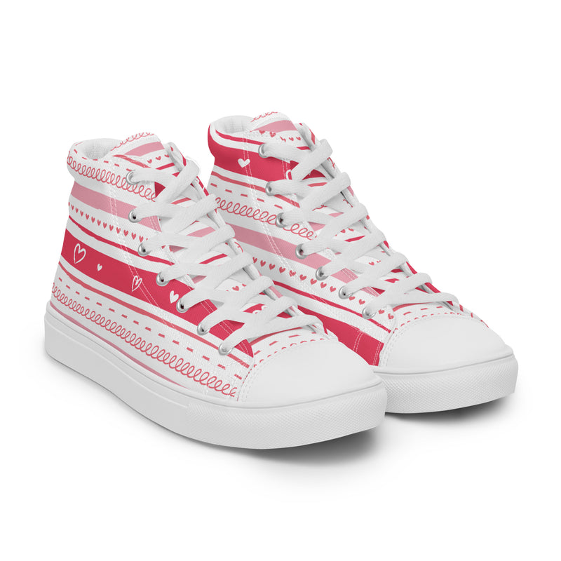 Love Letter High Top #269 - Front View | HA!LO Canvas Sneakers