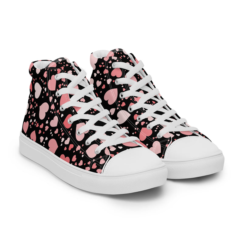 Valentine Stripe High Top #273 - Front View | HA!LO Canvas Sneakers