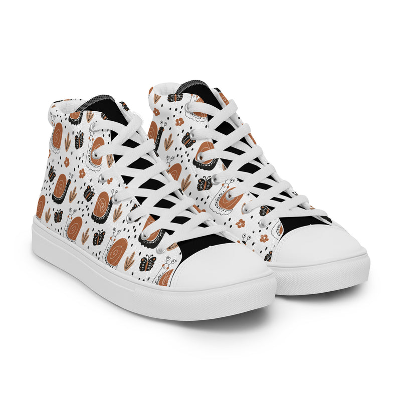 Coffee Cup High Top #280 - Front View | HA!LO Canvas Sneakers