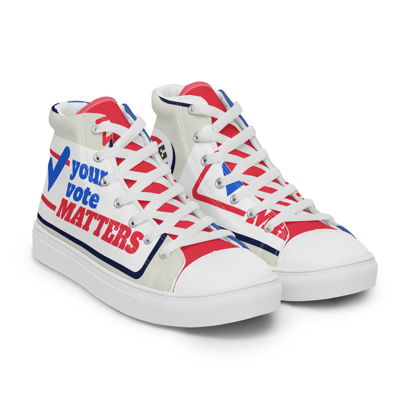Election Day High Top #294 - Front View | HA!LO Canvas Sneakers
