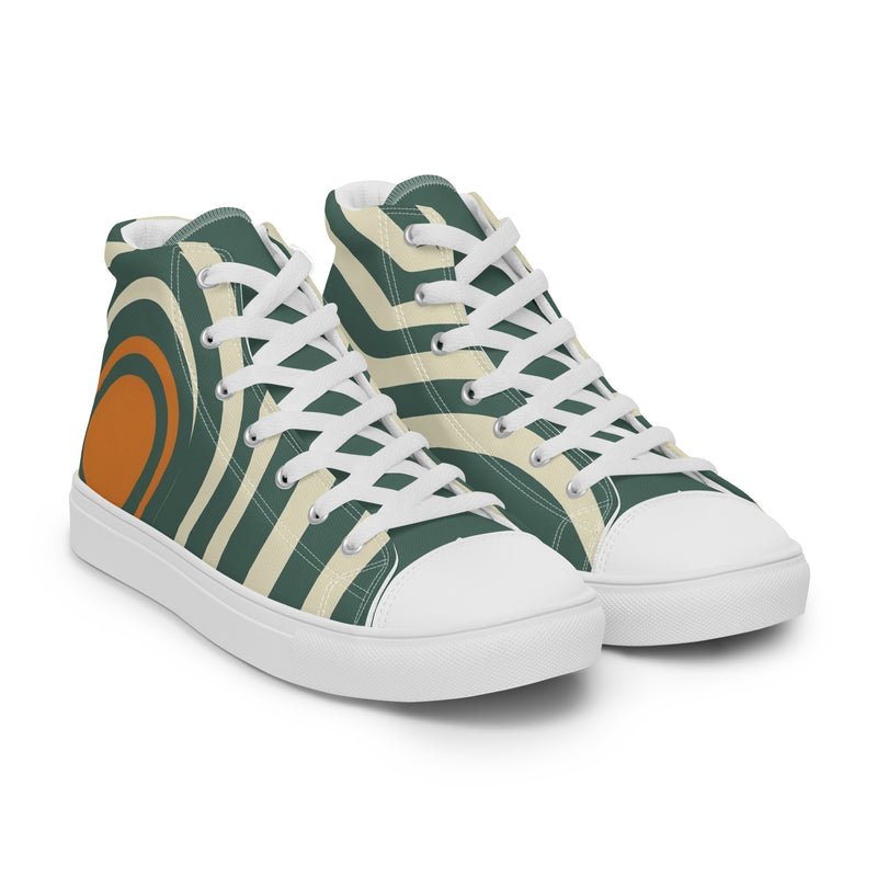 HA!LO Retro Circle #341 — Women’s Canvas High Top