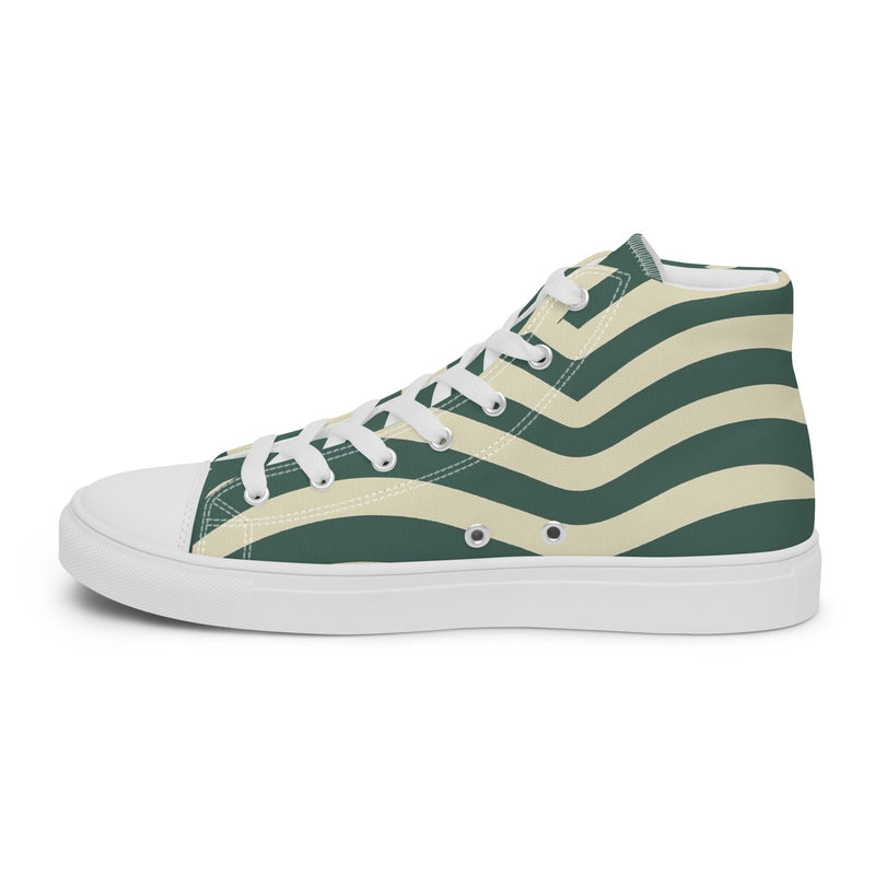 HA!LO Retro Circle #341 — Women’s Canvas High Top