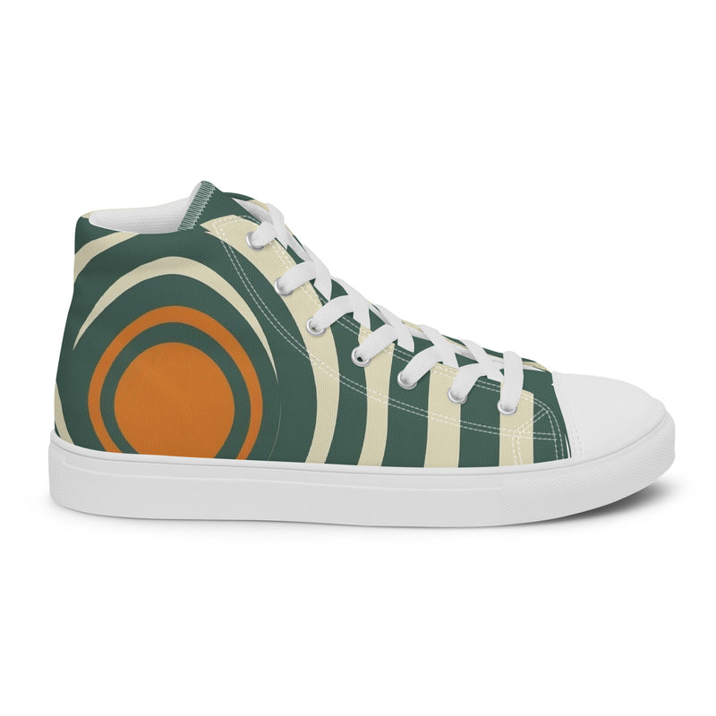 HA!LO Retro Circle #341 — Women’s Canvas High Top
